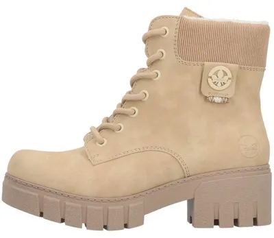 Immagine prodotto di Stivali da donna Rieker, beige, con lacci, adatti per il tempo libero