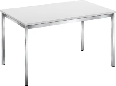 Produktbild von SODEMATUB Mehrzwecktisch weiß rechteckig, Vierkantrohr chrom, 120,0 x 80,0 x 74,0 cm