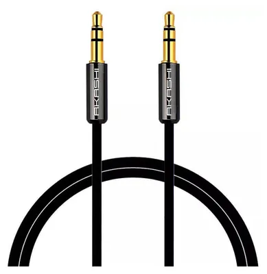 Image de Cable Jack/jack 3.5 Stereo Noir 1m - Akashi