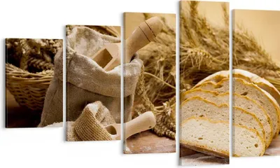Produktbild von Bild auf Leinwand - Leinwandbild - Brot Essen Holz - 100x60cm - Wand Bild - Wanddeko - Wandbilder - Leinwanddruck - Bilder - Kunstdruck - Wanddekoration - Leinwand bilder - Wandkunst - EG100x60-2398