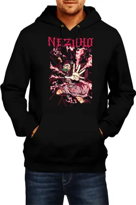 Immagine prodotto di Felpa con cappuccio da uomo Demon Anime Slayer Kimetsu No Yaiba Nezuko Kamado 13, Man M , Noir