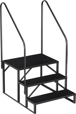 Image de RV Treppe, 3 Stufen mit rutschfester Oberfläche, 300 kg Tragfähigkeit, inklusive 2 Handläufe