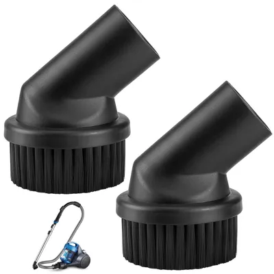 Image de Brosse pour meubles - Brosse ronde pour aspirateur - Diamètre d'adaptation de 35 mm - Lot de 2 pièces