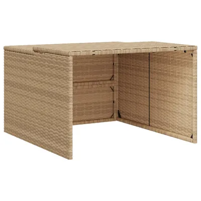 Zdjęcie produktu dla vidaXL Robot Kosiarka Garaż Beżowy 86x90x52/57 cm Poli Rattan