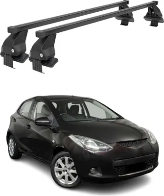 Image de Barres Transversales Menabo pour Mazda 2 2007-2009 Noir
