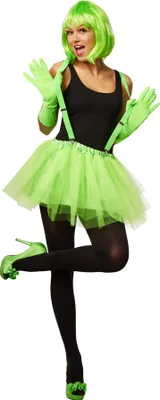 Produktbild von Tutu Tüllrock mit Hosenträger - grün, L/XL