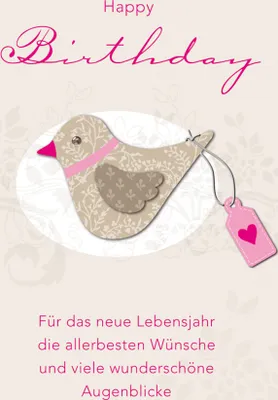 Produktbild von Geburtstag  Glückwunschkarte im Format 115x17cm mit Umschlag