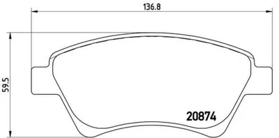 Produktbild von Brembo Bremsbelagsatz, Scheibenbremse Vorderachse P 68 034