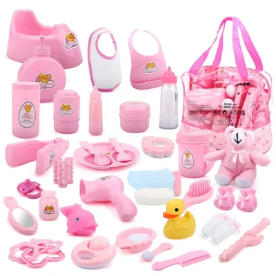 Produktbild von Solidchoice – Spielzeugset mit 40 Accessoires für Puppen, inklusive Nahrung und Kleidung