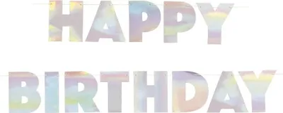 Immagine prodotto di Ghirlanda di compleanno 'Happy Birthday' lucida 2,20 m - taglia unica