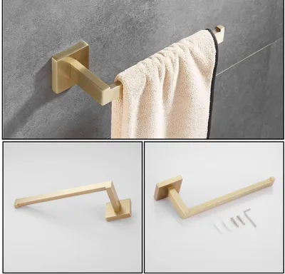 Handtuchring, gebürstetes Messing (Gold), Wandmontage, Edelstahl