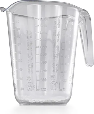 Produktbild von Dzbanek z miarką 1l plastikowy przezroczysty Dzbanek z miarką Pojemność napełniania 1 litr Dzbanek litrowy