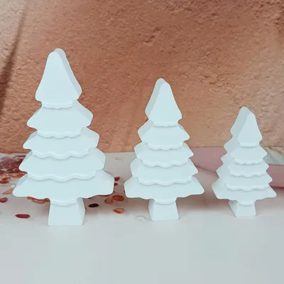 Produktbild von Silikonformen Gießformen Weihnachtsbaum 3 Stück für Kerzen Gips Epoxidharz