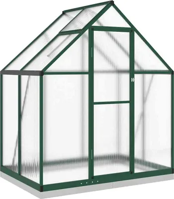 Obrázok produktu pre vidaXL Skleník so základovým rámom zelený 169x114x202 cm hliník