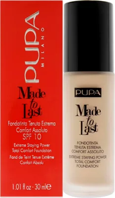 Immagine prodotto di Pupa Made To Last Fondotinta Total Comfort Spf 10 30ml In 030 Beige Naturale