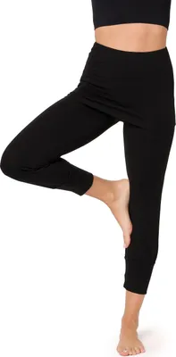 Produktbild von Bellivalini Damen Leggings Yogahose mit Rock 3/4 Hose  BLV50-276 (Schwarz, L)