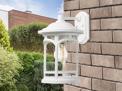 Image de Applique d'extérieur blanche E27 60W Marblehead Quoizel