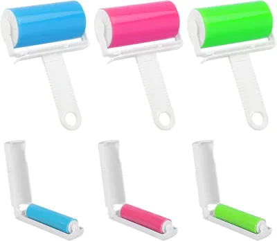 Produktbild von Set mit 6 wiederverwendbaren und waschbaren Fusselrollen zur Entfernung von Haaren, Staub, Flusen, Tierhaaren, Sofas und Teppichen