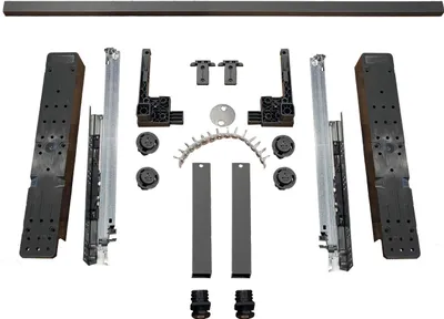 Produktbild von vasalat Sockelbeschlag BLUM Space-Step Set mit Querprofil und Distanzleiste 410 mm, grau
