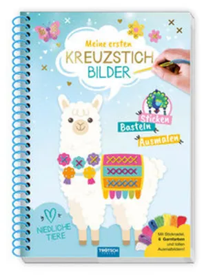 Immagine prodotto di Trötsch Bastelbuch Beschäftigungsbuch Meine ersten Kreuzstichbilder Niedliche Tiere