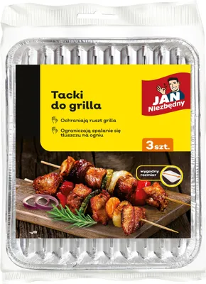 Produktbild von Rechteckige Aluminium-Grillschalen 3 Stück