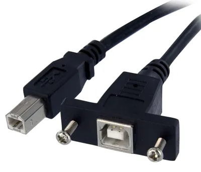 Imagen del producto de StarTech.com USBPNLBFBM1, 0,3 m, USB B, USB B, USB 2.0, 0,48 Gbit/s,