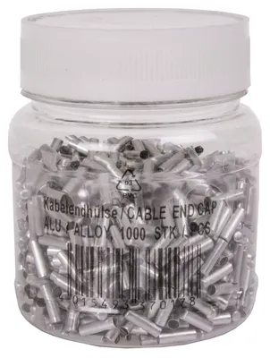 Produktbild von Kabelendhülsen 100er Pack für Innenzüge 2.1/2.9 x Länge 10.3 mm Aluminium Innendurchmesser silber