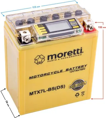 Obrázok produktu pre Moretti MTX7L-BS 12V AGM gélové batérie vysokej kvality