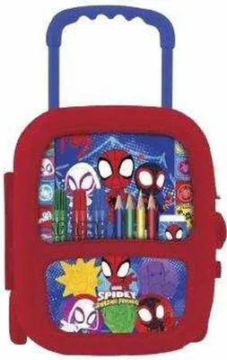 Obrázek produktu pro Kreslící kufřík Spidey CreativeCase - kufřík na kolečkách a psací sada s barvami a pery