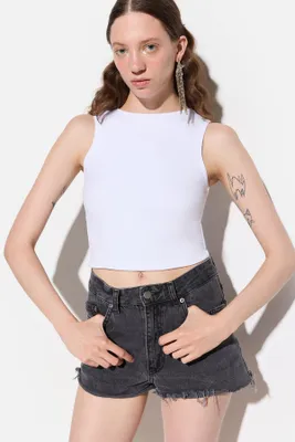 Produktbild von Ärmellose Crop-Bluse, White, M