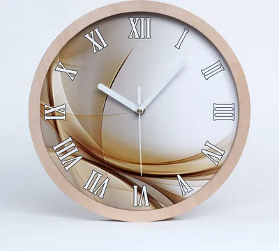Produktbild von Holzuhr 20fi cm wanduhr - weiße Spitzen - abstrakcjaale