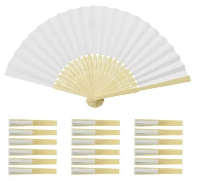 Imagen del producto de Omgoods - 64 abanicos de mano plegables para bodas