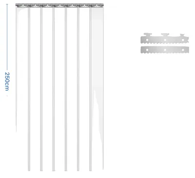 Obrázek produktu pro PVC pásová záclona, odolná proti povětrnostním vlivům, snadná instalace, šířka 100 x výška 250 cm