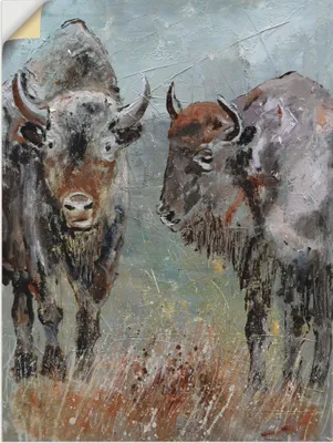 Produktbild von ARTland Wandbild, selbstklebend Büffel Größe: 60x80 cm