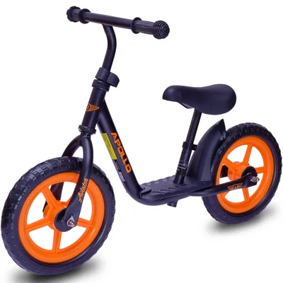Produktbild von Stabiles Kinderlaufrad der Serie Aviator Bike mit 12 Zoll Rädern, Schwarz