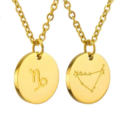 Produktbild von AFSTALR Sternzeichen Kette Damen Gold Steinbock Horoskop Mutter Tochter Geschenk
