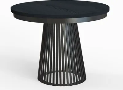 Produktbild von MEBLINI Esstisch Rund Ausziehbar aus Metall - Loft - Esszimmertisch Modern - Küchentisch - Ausziehtisch - Round Dining Table - Esszimmertische - 100-176x77cm - LAMORE - Schwarz Matt