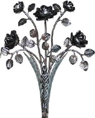 Immagine prodotto di LogistSystem - Ferri battuti Ornamento in ferro battuto 600x500mm - ad es. come elemento per inferriate - ringhiere - recinzioni - cancelli - rosoni - grate R2