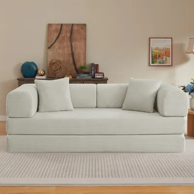 Produktbild von Knochenloses Sofa-Kombinationssitz, Schlafsofa, das in ein Schlafbett umwandelt werden kann, Tatami-Bodensofa für Wohnzimmer