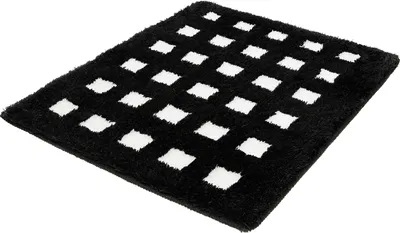 Produktbild von Kleine Wolke Badteppich Boxes Schwarz Weiß 55x65 cm