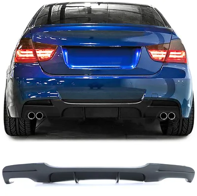 Für BMW 3er E90 2005-2012 mit M3 Stoßstange Heckdiffusor Diffusor SCHWARZ MATT in der Farbe SCHWARZ von Carparts-Online GmbH