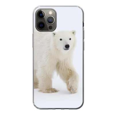 Produktbild von MuchoWow® Handyhülle Schutzhülle Hülle für iPhone 13 Pro Eisbär - Schnee - Weiß Silikon Softcase Handy Hülle - Handy-Tasche