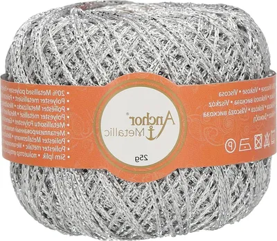 Productafbeelding van Haakgaren Metallic - Breidraad Zilver - Creatief Hobby Werk - Viscose Polyester Mix - 100 Meter - Zilver