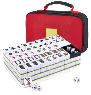 Productafbeelding van Mahjong-set, 144 speelstenen, duurzaam en reisvriendelijk ontwerp, A