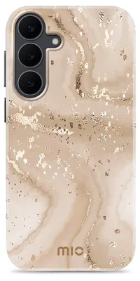 Produktbild von MIO Handyhülle für Samsung Galaxy S25 FE MagSafe Hülle Hardcase Backcover - Gold Marble