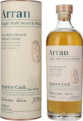 Image de Arran Quarter Cask THE BOTHY 56,2% Vol. 0,7l en boîte cadeau