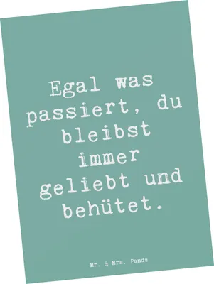 Produktbild von Mr. & Mrs. Panda Postkarte Spruch Trennung von den Eltern - Meeresbrise - Geschenk, einzelkarte, Mut, Umarmung, Herzensworte, Liebe, Ansichtskarten, Ansichtskarte, Trost