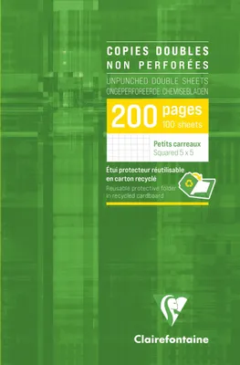 Produktbild von Clairefontaine 5x Packung mit 100 Blatt Kanzleibogen DIN A4 90g kariert 5722C