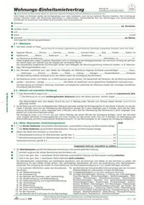 Produktbild von RNK Mietvertrag Wohnung DIN A4 Einheitsmietvertrag 10St