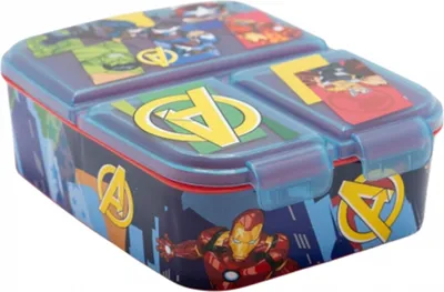 Produktbild von Avengers Seven Wonder Kinder Premium Brotdose Lunchbox Frühstücks-Box Vesper-Dose mit 3 Fächern